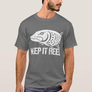 T-shirt Garde-le Reel Pêche Hook Classique Poisson Pêche F