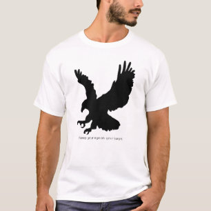 T-shirt Garde ton œil sur la silhouette d'aigle cible