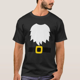 T-shirt Garden Gnome Costume White Beard And Belt With Buc