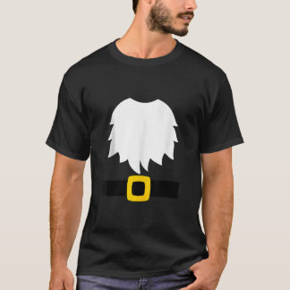 T-shirt Garden Gnome Costume White Beard And Belt With Buc
