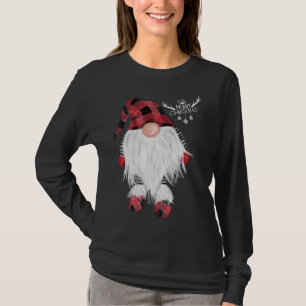 T-shirt Garden Gnome Joyeux Noël Buffalo Rouge Plaid Paj