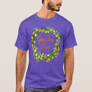 T-shirt Gardener cadeau Floral Wreath fleuriste femmes fil