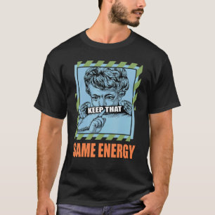 T-shirt Garder Cette Même Énergie Low Bleu Stitch 1s Assoc