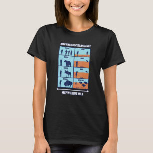 T-shirt Garder la faune sauvage - Distances sociales Faune