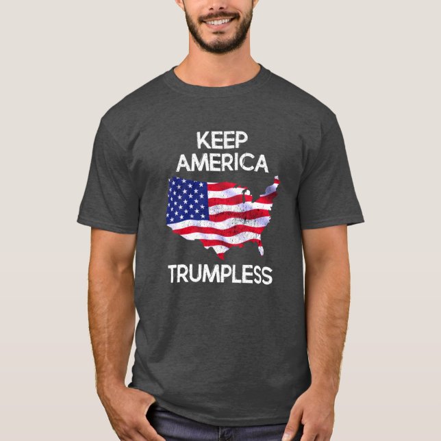 T-shirt Garder l'Amérique sans Trump anti-Trump (Devant)