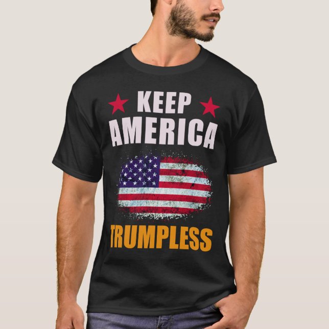 T-shirt garder l'Amérique trompette drapeau américain (Devant)