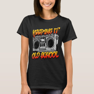 T-shirt Garder l'ancien Hip hop de l'école Boombox de musi
