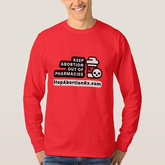T-shirt "Garder l'avortement hors de" Long-Sleeve Tee Stop (Devant)