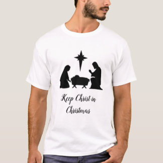T-shirt Garder le Christ à Noël