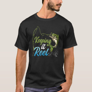 T-shirt Garder Le Reel Pêche Gif Jumping Poisson Hotte
