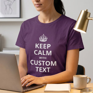 T-shirt Garder son calme Texte personnalisé   Ajoutez vos 