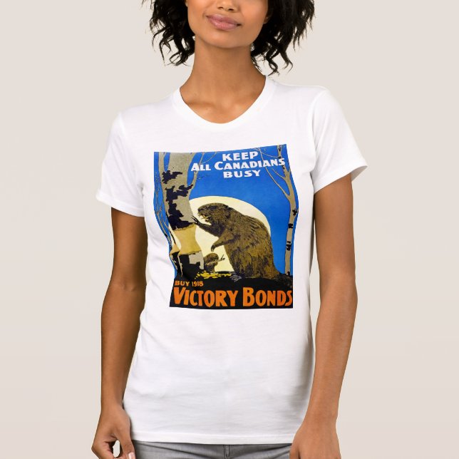 T-shirt Garder tous les Canadiens occupés (Devant)