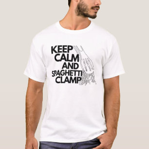 T-shirt Gardez calme et collier spaghetti