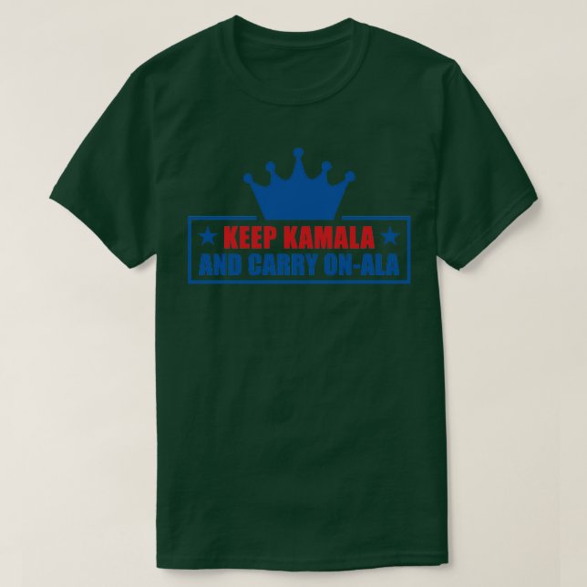 T-shirt Gardez Kamala et essayez OnAla Crown (Design devant)