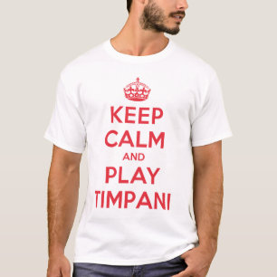 T-shirt Gardez la chemise calme de timbales de jeu
