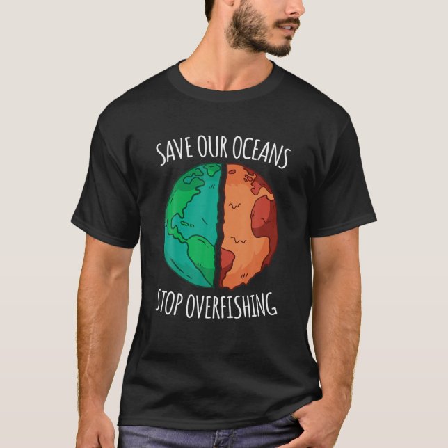 T-shirt Gardez la mer Plastique libre Journée Mondiale des (Devant)