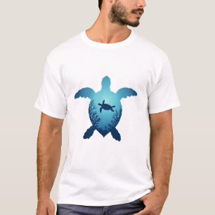 T-shirt Gardez la mer sans plastique Sauvez les tortues de