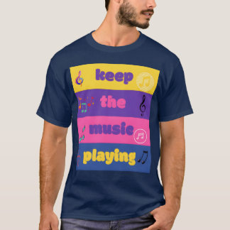 T-shirt Gardez la musique jouant garçon