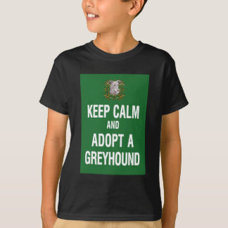 T-shirt Gardez le calme et adoptez un lévrier