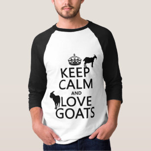 T-shirt Gardez le calme et aimez les chèvres