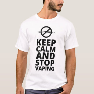 T-shirt Gardez Le Calme Et Arrêtez Le Vapage - Anti Vape