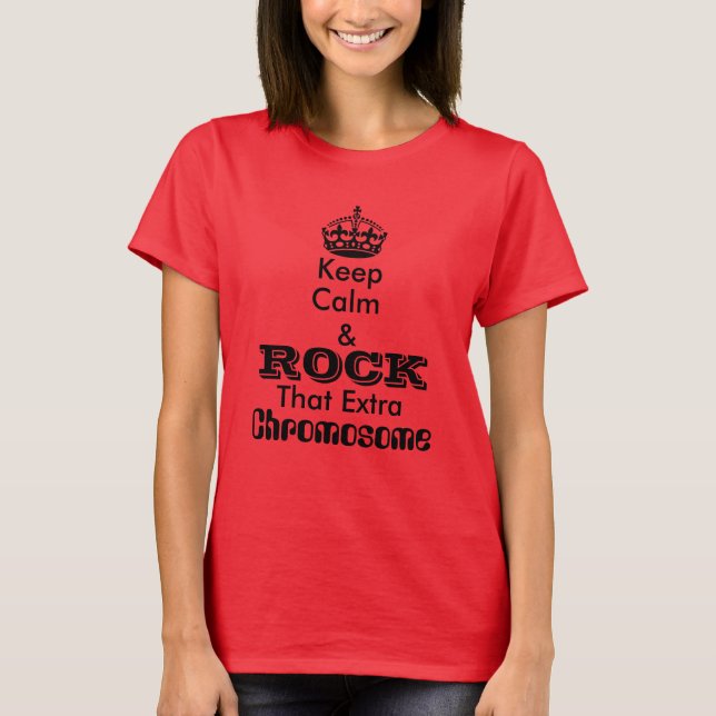 T-shirt Gardez le calme et basculez ce chromosome (Devant)