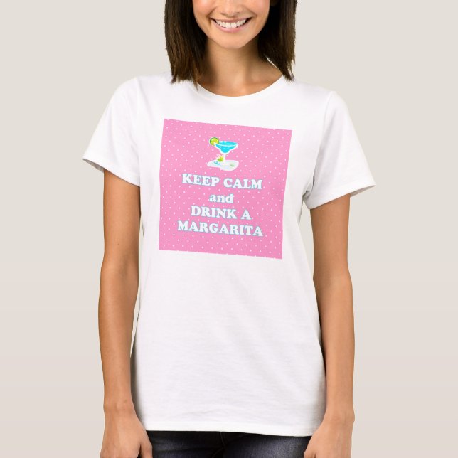 T-shirt Gardez le calme et buvez un débardeur de margarita (Devant)