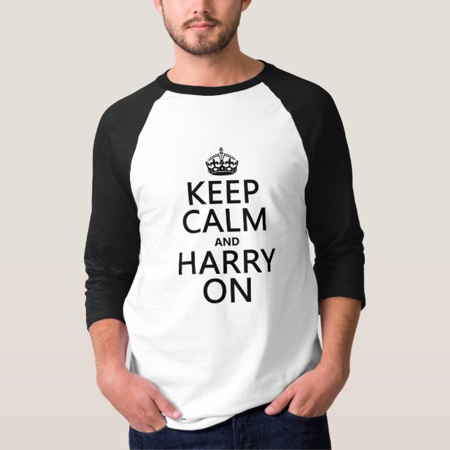 T-shirt Gardez le calme et Harry allumé (n'importe quelle  (Devant)