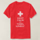T-shirt Gardez le calme et jodlez fort fierté suisse (Design devant)