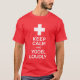 T-shirt Gardez le calme et jodlez fort fierté suisse (Devant)