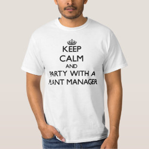 T-shirt Gardez le calme et la partie avec un directeur