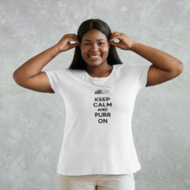 T-Shirt Gardez le calme et la purée sur l'esquisse Sleepin