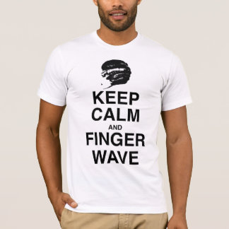 T-SHIRT GARDEZ LE CALME ET LA VAGUE DE DOIGT !