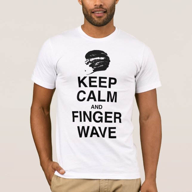 T-SHIRT GARDEZ LE CALME ET LA VAGUE DE DOIGT ! (Devant)