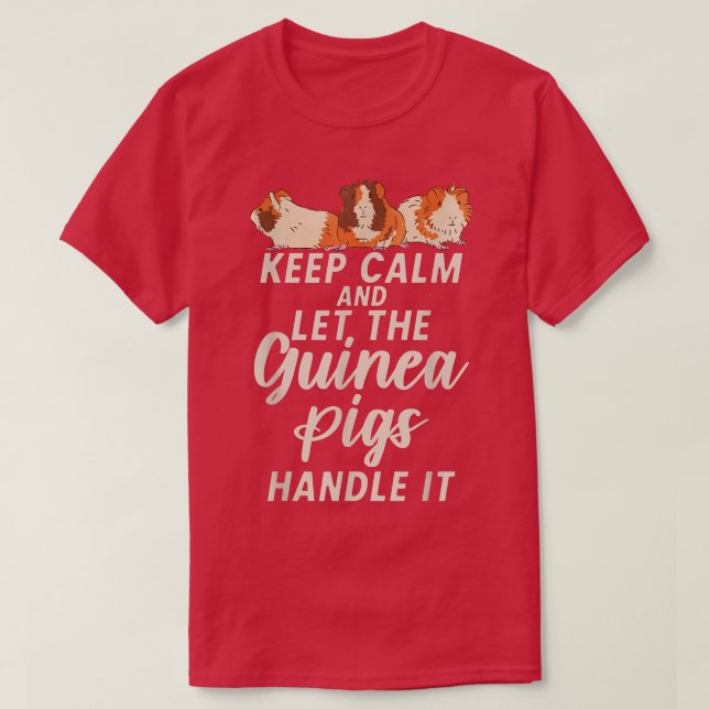 T-shirt Gardez le calme et laissez les cochons mignons de  (Design devant)