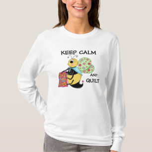 T-shirt Gardez le calme et l'art fantaisie d'abeille de