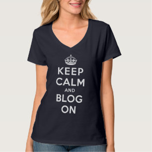 T-shirt Gardez le calme et le blog dessus