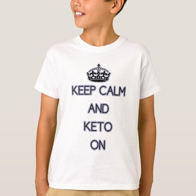 T-shirt Gardez le calme et le cétonique dessus, pour des (Devant)