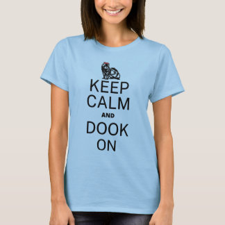 T-shirt Gardez le calme et le chien sur le feu
