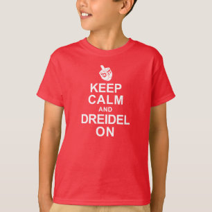T-shirt Gardez le calme et le Dreidel dessus
