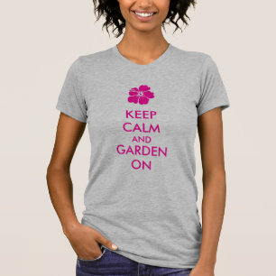 T-shirt Gardez le calme et le jardin dessus