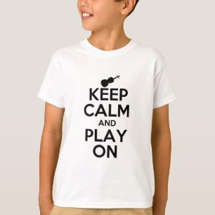 T-shirt Gardez le calme et le jeu sur le violon
