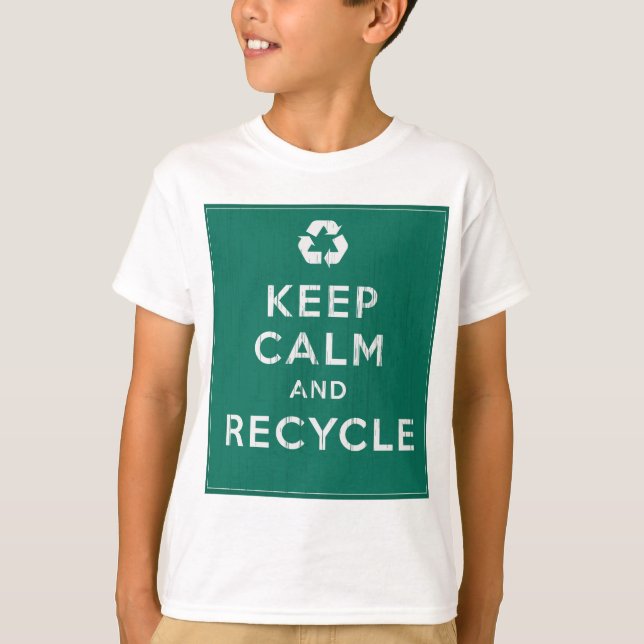 T-shirt Gardez le calme et le réutilisez (Devant)
