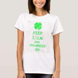 T-shirt Gardez le calme et le shamrock sur le DS