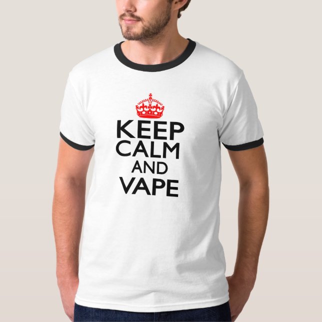 T-shirt Gardez le calme et le Vape (Devant)
