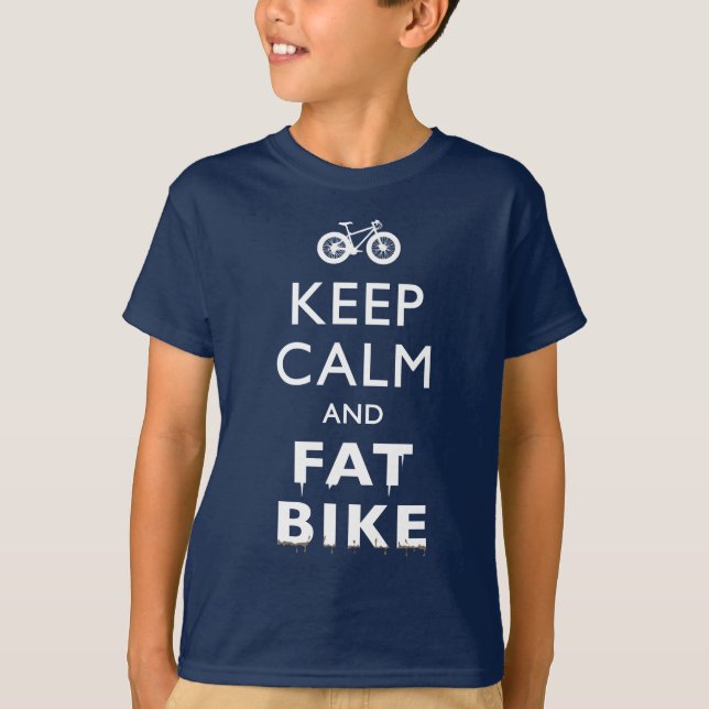 T-SHIRT GARDEZ LE CALME ET LE VÉLO DE FAT (Devant)