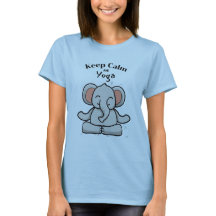 Gardez le calme et l'éléphant de yoga