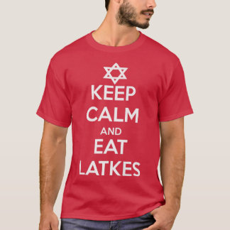 T-shirt Gardez le calme et mangez Latkes amusant Hanoukka