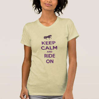 T-shirt Gardez le calme et montez sur l'équitation de