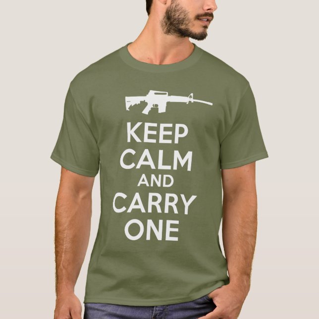 T-shirt gardez le calme et portez un (Devant)